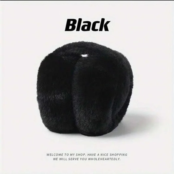 Elegant Black Faux Fur Women's Accessory - Picture 7 of 7